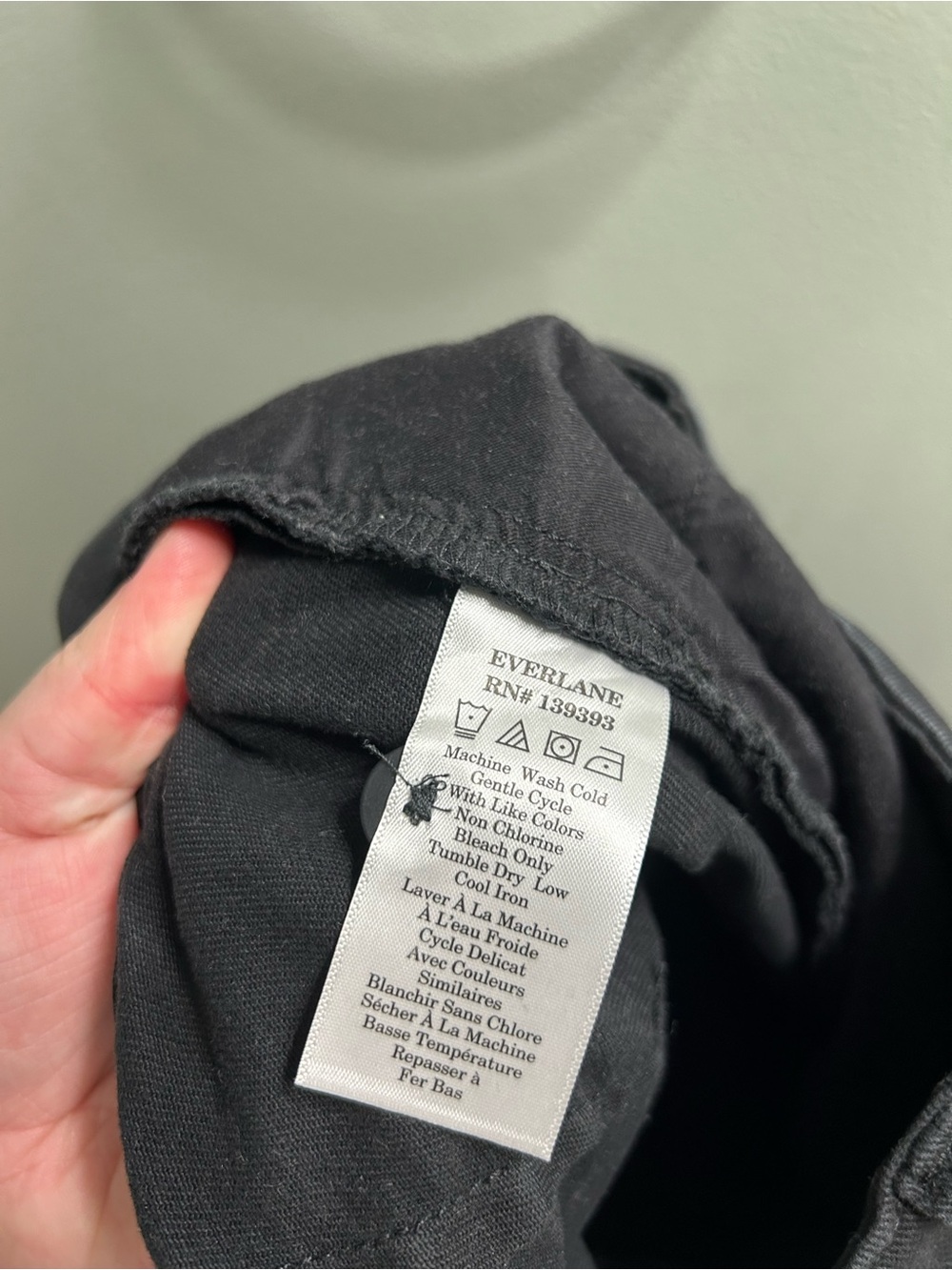 Everlane THE ORGANIC WIDE-LEG PANT in washed black - Picture 10 of 12